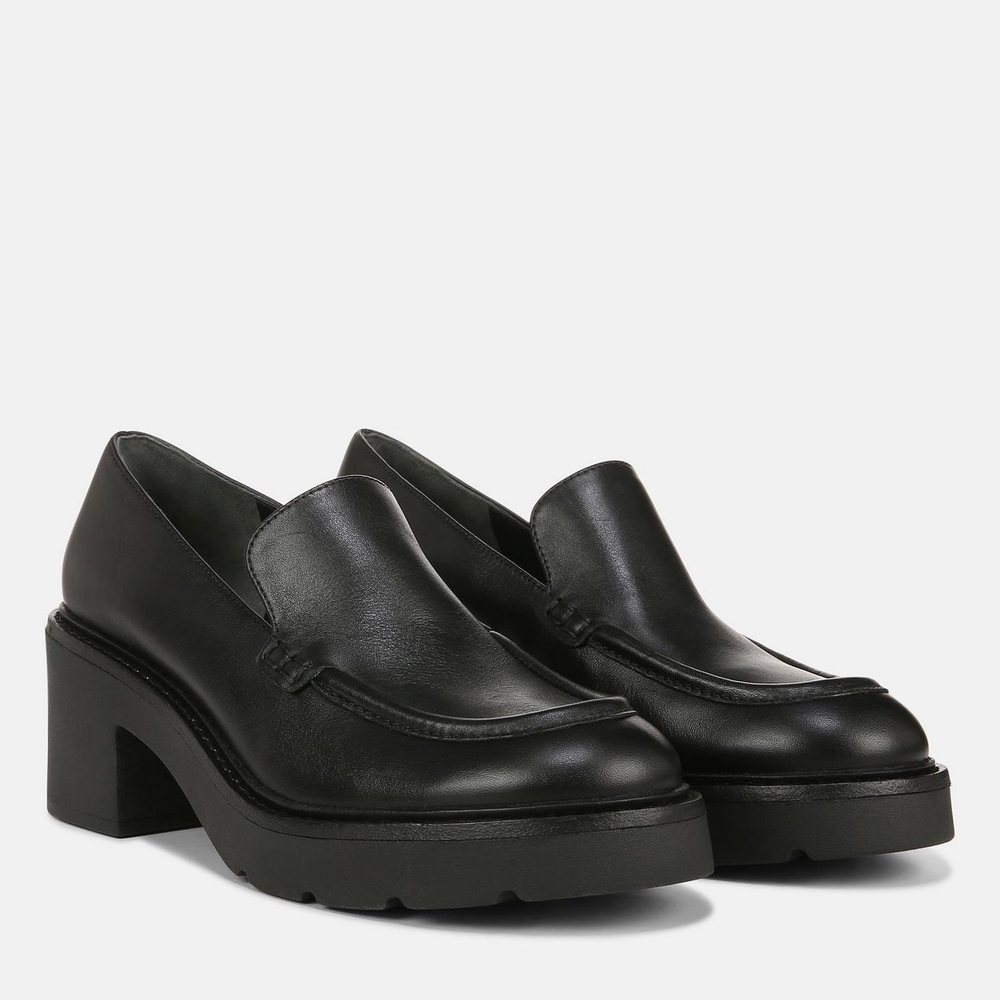 Vince Black Leather Loafers - Women's 8.5 - Picture 1 of 5